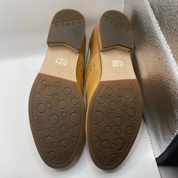 Caterpillar CAT Mona Leather Slip On Perforated Shoes Tan Brown Women’s Size 10 - Picture 2 of 7